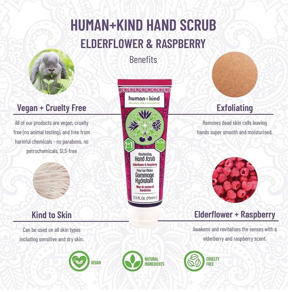 Human+Kind | Elderflower & Raspberry Moisturizing Hand Scrub - Picture 8 of 8